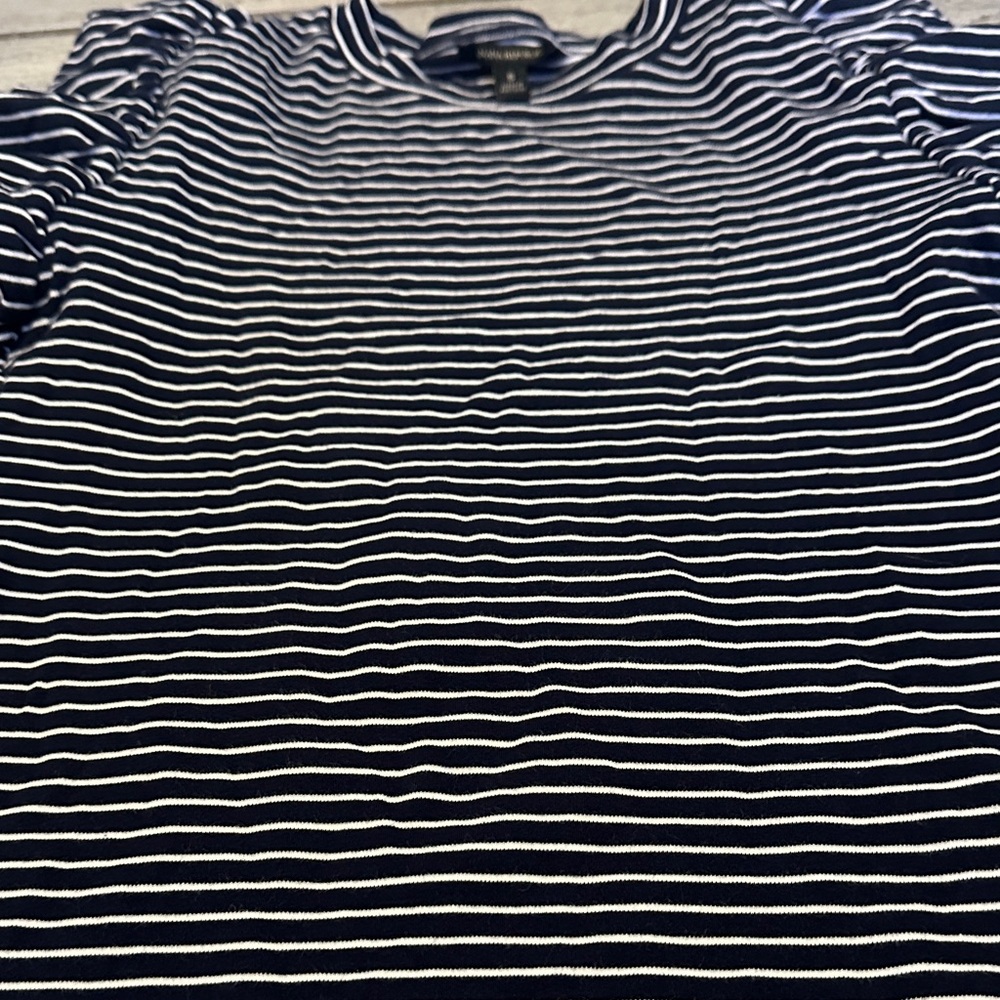 Banana Republic Striped  Ruffle Sleeve Top - Navy and White Women’s Small - Picture 5 of 5